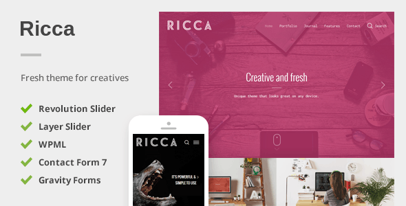 Ricca – 一个全新的创意响应式主题