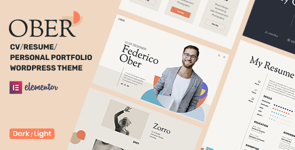 OBER – CV 简历 WordPress 主题