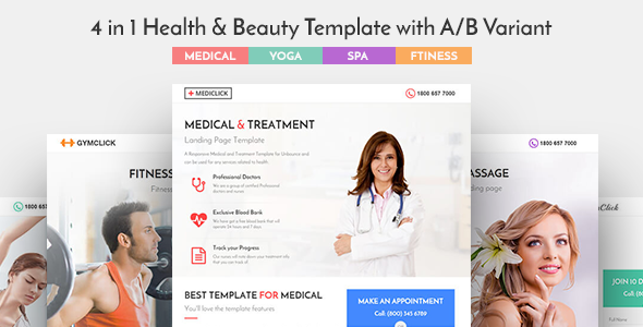 Mediclick – 医疗登陆页面 WordPress 主题