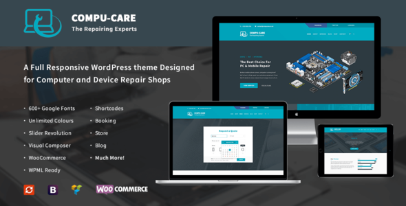 Compu-Care电脑和手机维修店 |WordPress 主题