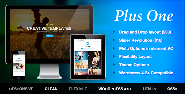 Plus – 单页营销组合 WordPress 主题