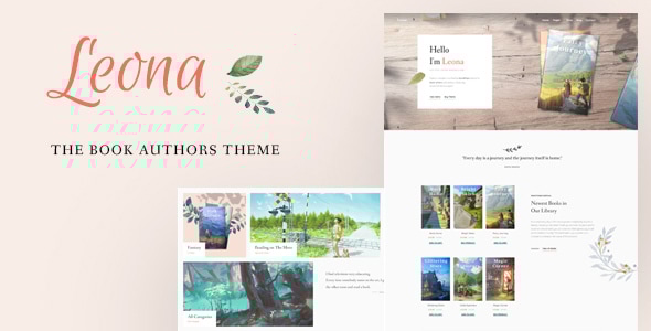 Leona – 书籍作家和作者的 WordPress 主题