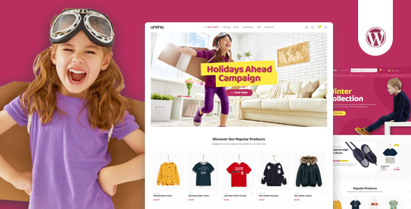 Uneno – 儿童服装和玩具店WooCommerce主题