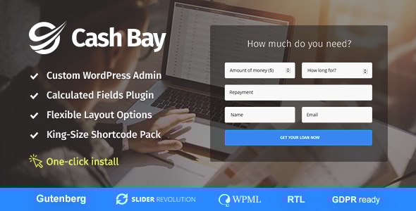 Cash Bay – 银行和发薪日贷款 WordPress 主题