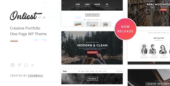 Onliest – Creative Portfolio 单页 WP 主题