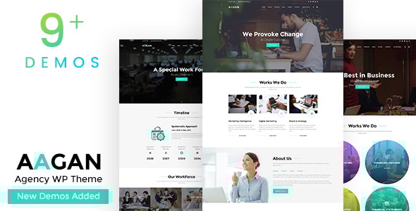 Aagan – Agency Startup WordPress 主题