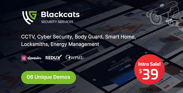 Blackcats – CCTV和安全WordPress主题