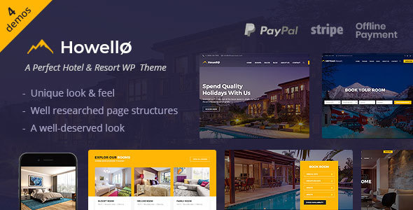 Howello：酒店和度假村 WordPress 主题