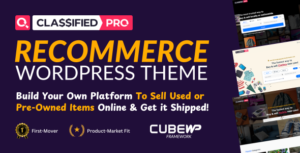 ClassifiedPro – reCommerce WordPress 主题