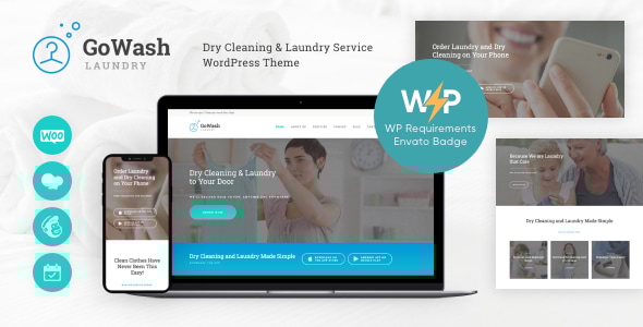 GoWash 餐厅 |干洗和洗衣服务 WordPress 主题