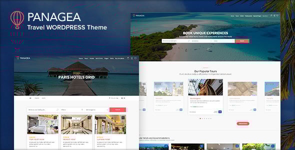 Panagea – 酒店和旅游预订 WordPress 主题