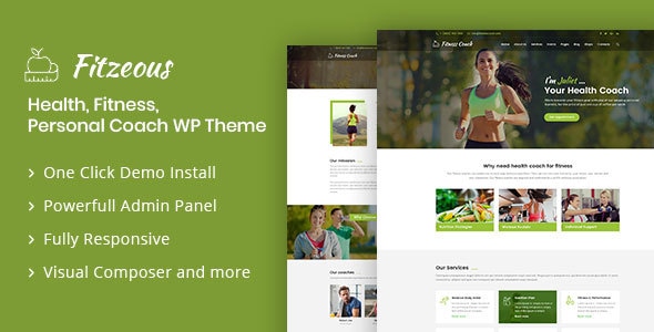 Fitzeous – 私人健身教练 WordPress 主题