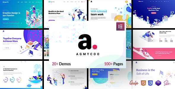 Agmycoo – Isometric Startup Creative Digital Agency WordPress 主题