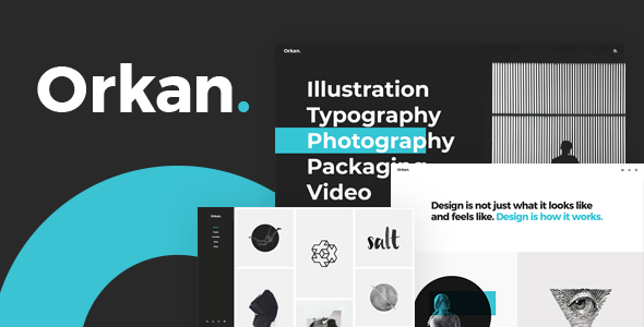 Orkan – 艺术家和设计机构作品集 WordPress 主题
