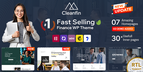 Cleanfin – 金融咨询 WordPress 主题 + RTL