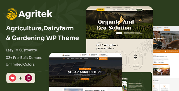 Agritek – 农业、奶牛场和园艺 WordPress 主题
