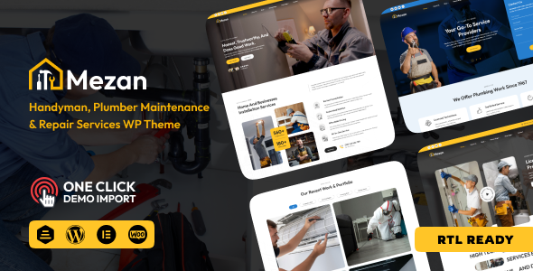 Mezon – 水管工、杂工服务 WordPress 主题