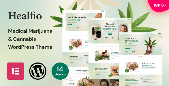 Healfio – 医用大麻和大麻WordPress主题