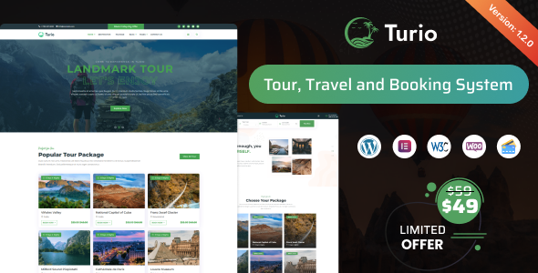 Turio – 旅游和旅行 WordPress 主题旅游局