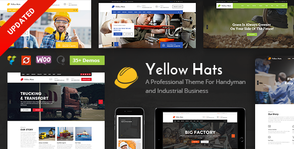 Yellow Hats – 建筑、建筑和翻新主题