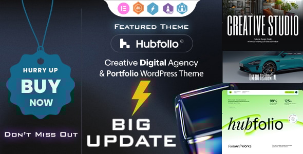 Hubfolio – 创意组合和数字代理WordPress Elementor主题