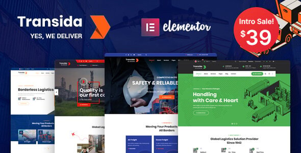 Transida – 物流 WordPress 主题
