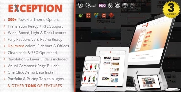 EXCEPTION – 响应式多用途 WordPress 主题