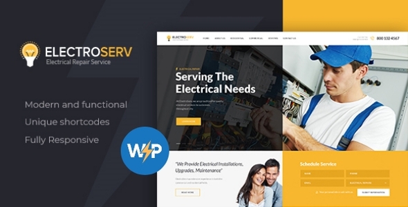 ElectroServ 公司 |电气维修服务 WordPress 主题