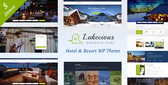 Lakecious：度假村和酒店 WordPress 主题
