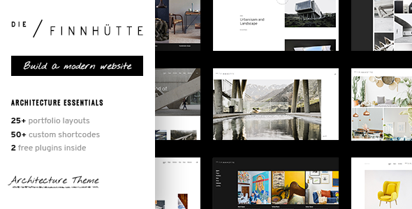 Die Finnhütte – 现代建筑和室内设计 WordPress 主题