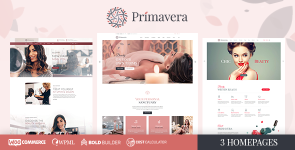 Primavera – 美容院和美发师WordPress主题