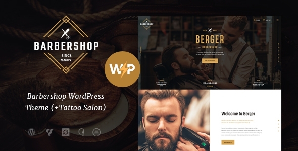伯杰 |理发店和美发师 + 纹身沙龙 WordPress 主题