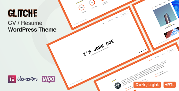Glitche – Resume WordPress Theme