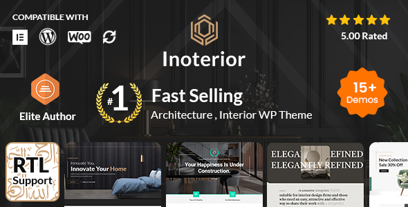 Inoterior – Architecture  Interior Designer WordPress Theme + RTL