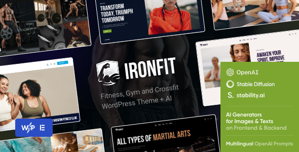 Ironfit – Fitness, Gym and Crossfit WordPress Theme