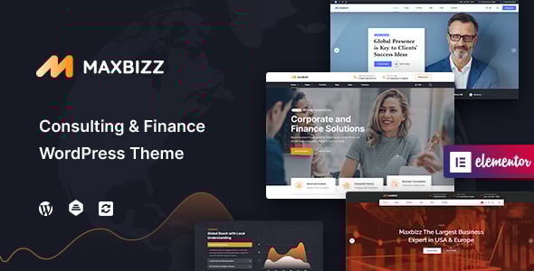 Maxbizz – Consulting  Financial Elementor WordPress Theme