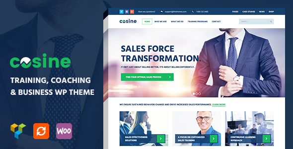 Cosine – Training  Coaching WordPress Theme