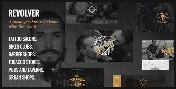 Revolver – Tattoo Studio and Barbershop WordPress Theme