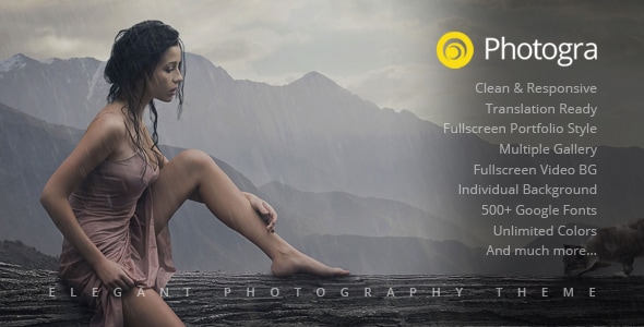 Photogra – Fullscreen Responsive Photography WordPress Theme