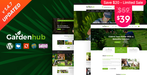Garden HUB – Lawn  Landscaping WordPress Theme