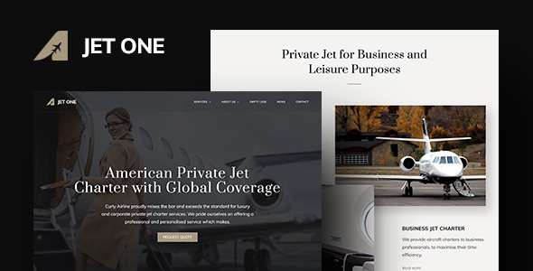 Jet One – 私人航空公司 WordPress 主题