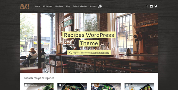 食谱 – WordPress 主题