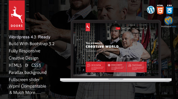 门 – Parallax 响应式单页 wordpress 主题