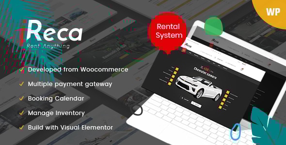 Ireca – 汽车租赁船、自行车、车辆、日历 WordPress 主题