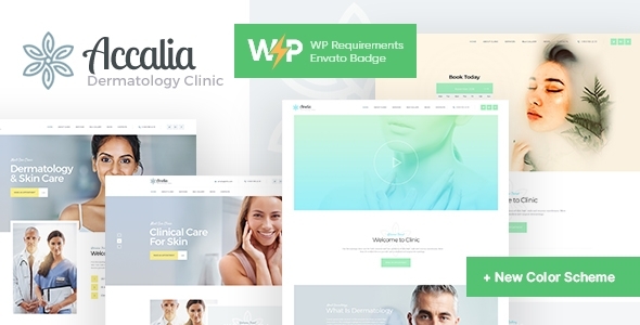 阿卡利亚 |皮肤科诊所和美容 WordPress 主题 + Elementor