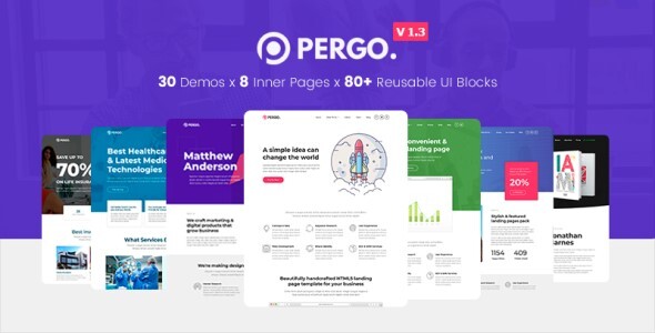 Pergo – 适用于应用程序、产品、建筑和商业营销网站的多用途着陆页主题