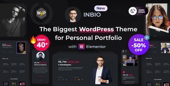个人投资组合 WordPress 主题 |英比奥