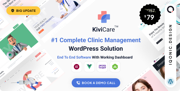 KiviCare（TM） – 医疗诊所和患者管理WordPress解决方案