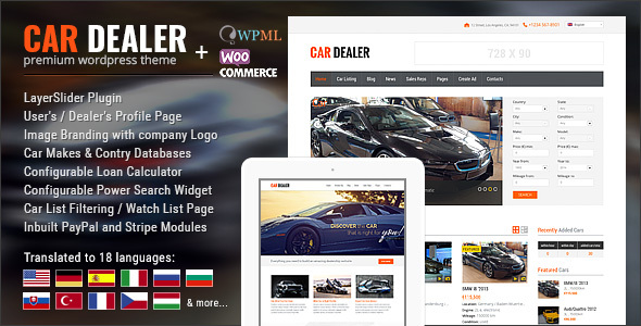 汽车经销商汽车 WordPress 主题 – 响应式