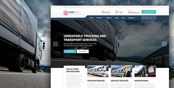CargoPress — 物流、仓库和运输网站的 WordPress 主题
